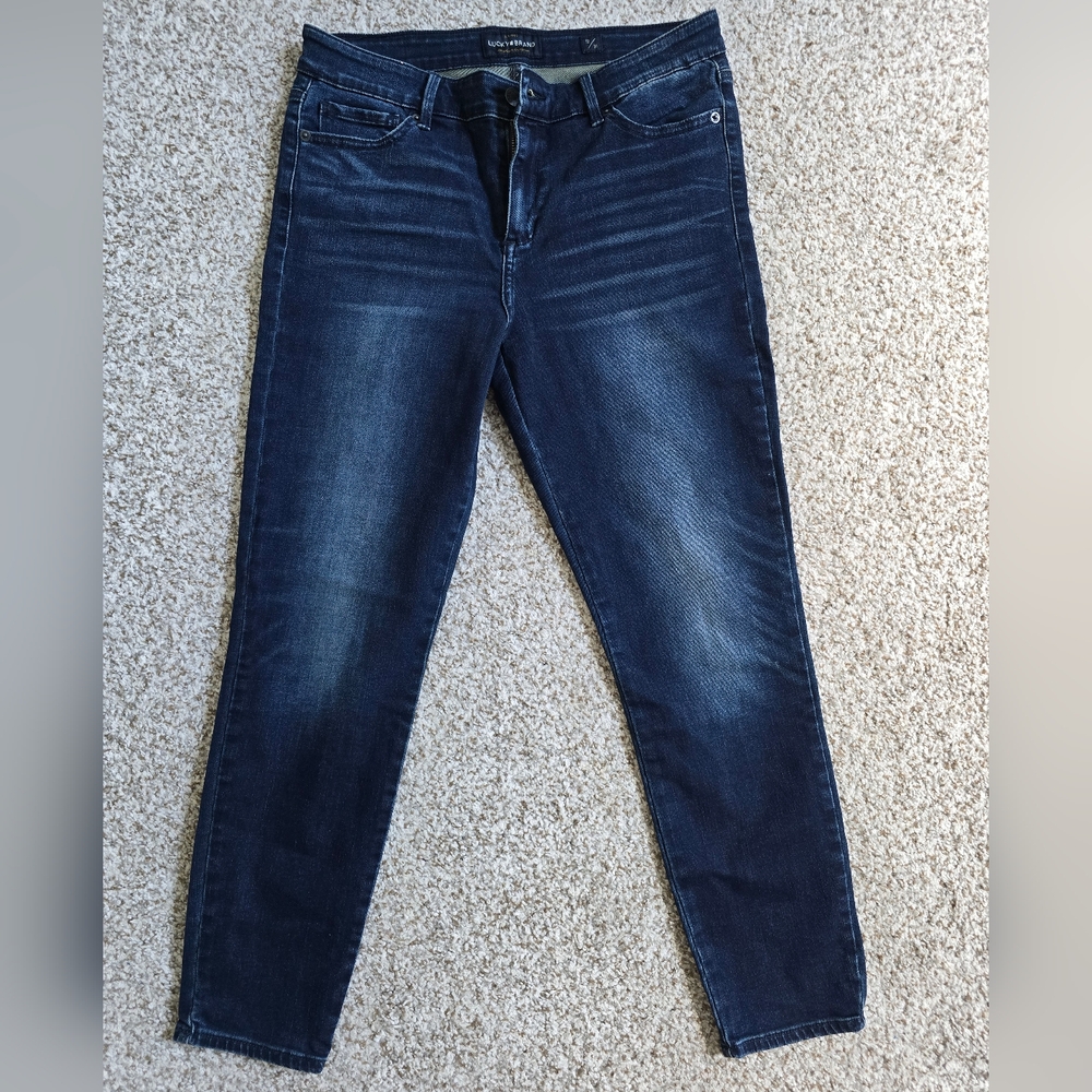 👖Lucky Brand Ava Legging Jeans Womens 12 Blue Mid Rise Stretch (31x27) Jeggings